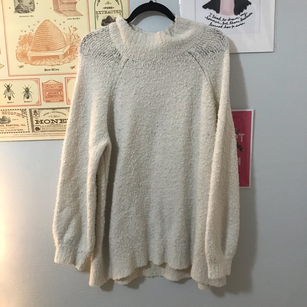 Fuzzy white sweater